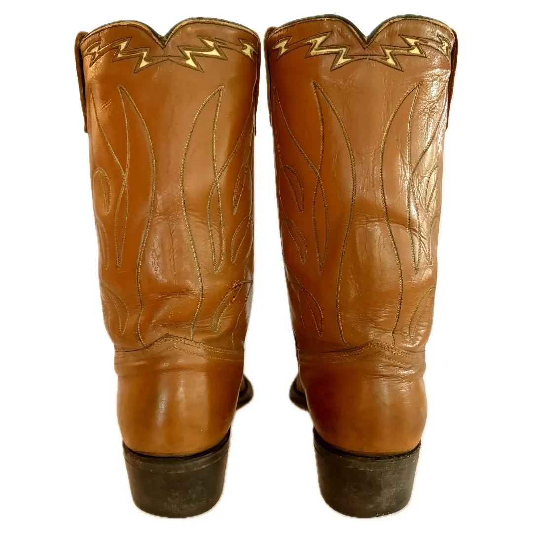 ACME Vintage Eagle 1950s Brown Western Cowboy Boots