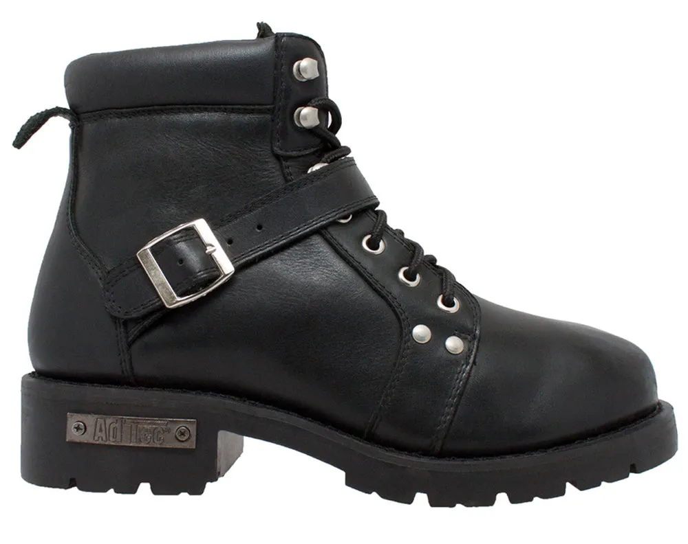 Ankle Boot - Men's YKK Zipper Biker Boot-Black - 9143