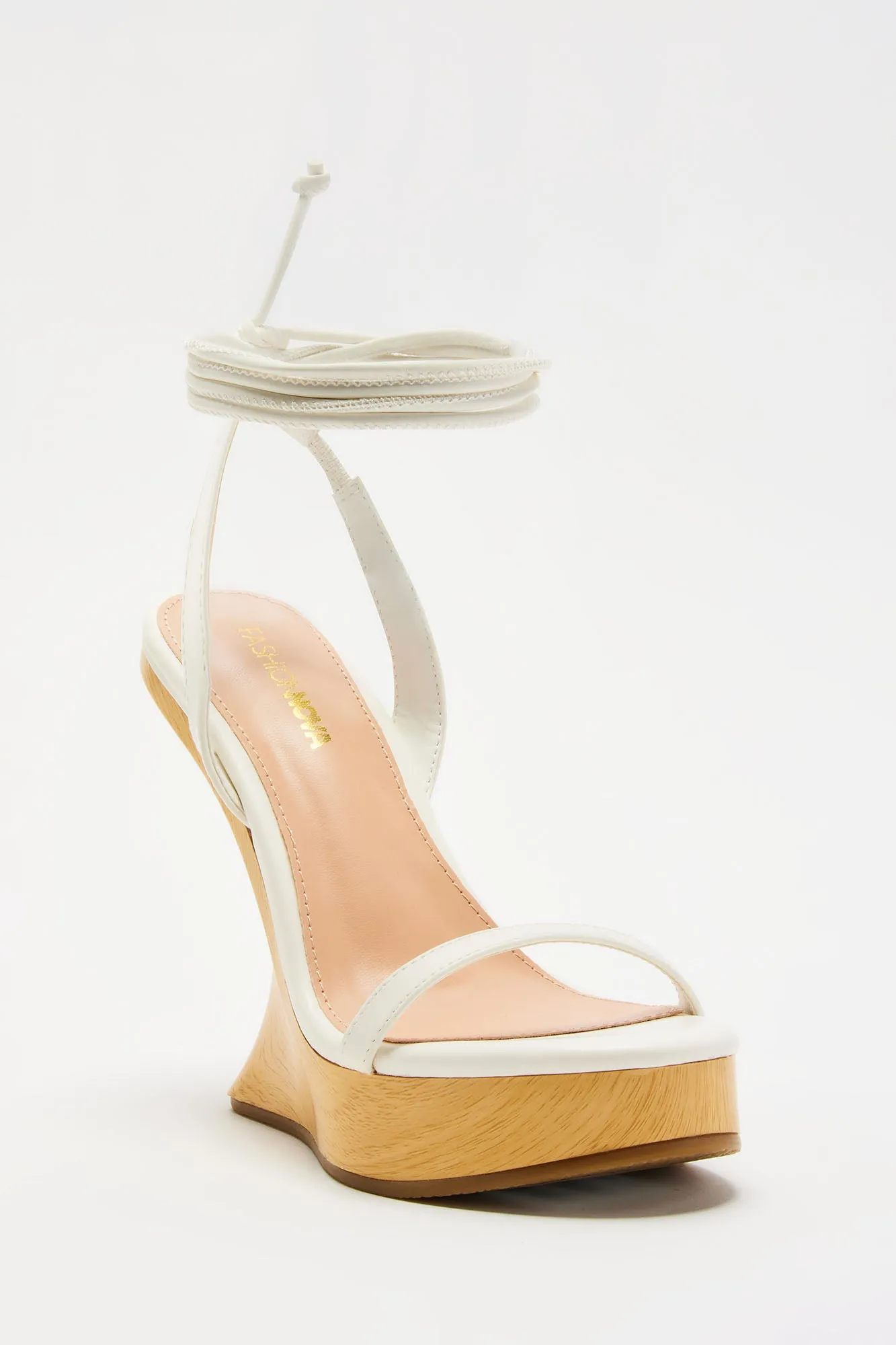 Arosa Wrap Up Wedges - White