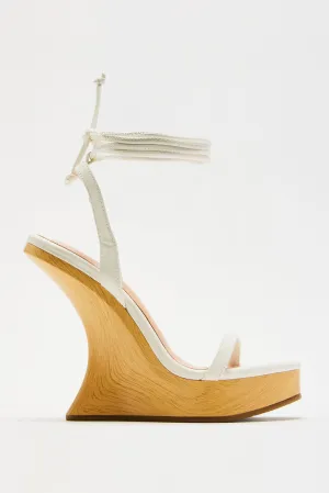 Arosa Wrap Up Wedges - White