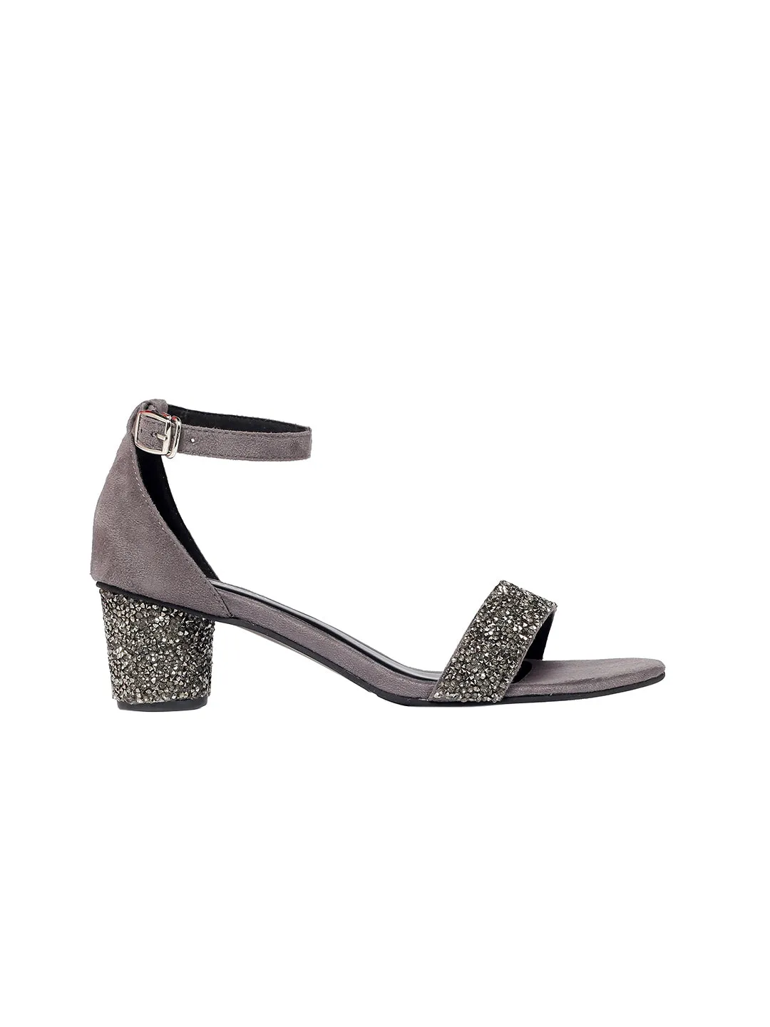 Ayla Grey Block Heels