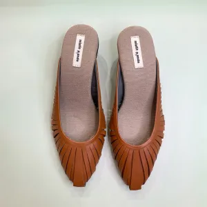 Block Heels | Cactus Leather | Cut-Work | Brown