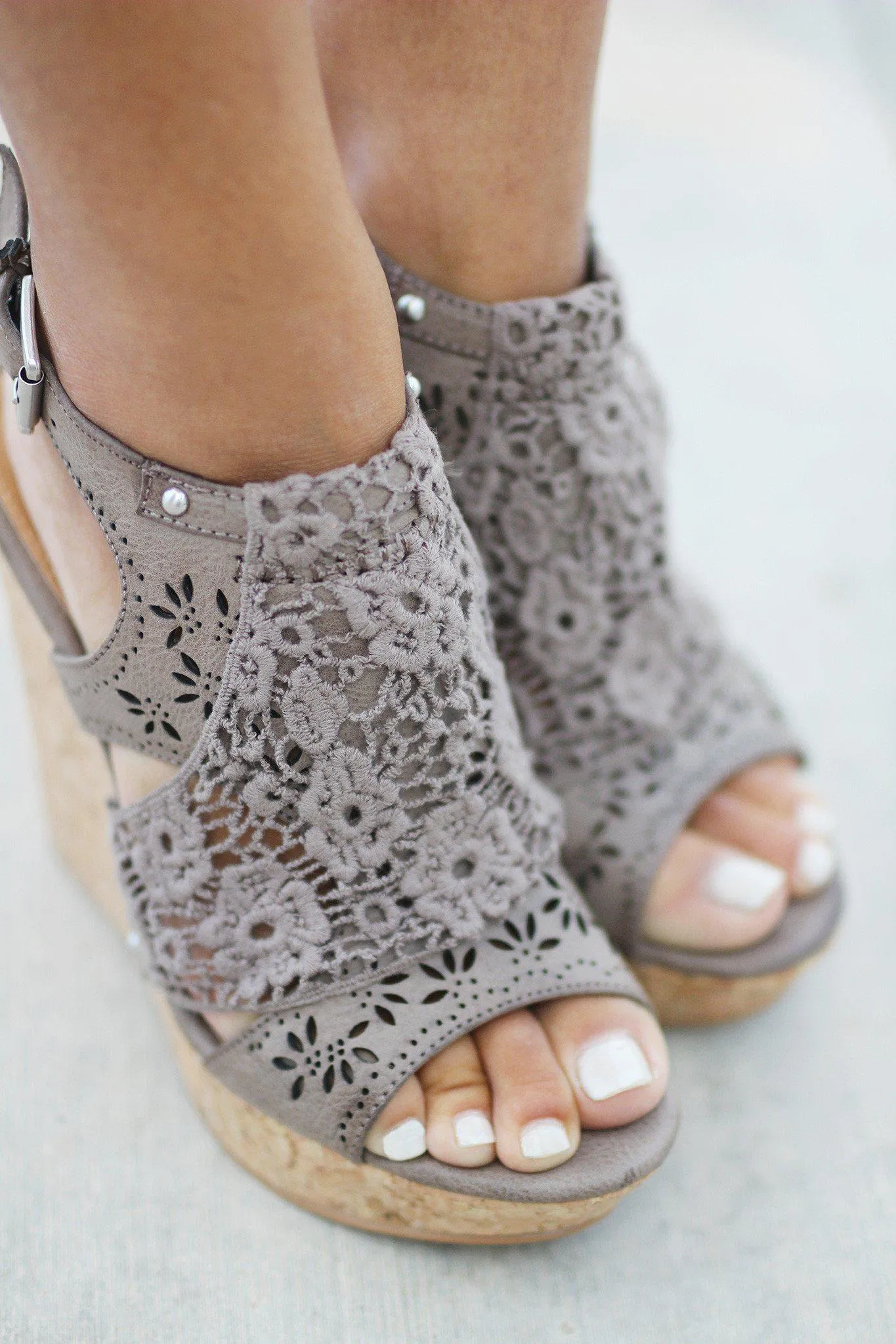 Candace Taupe Wedges