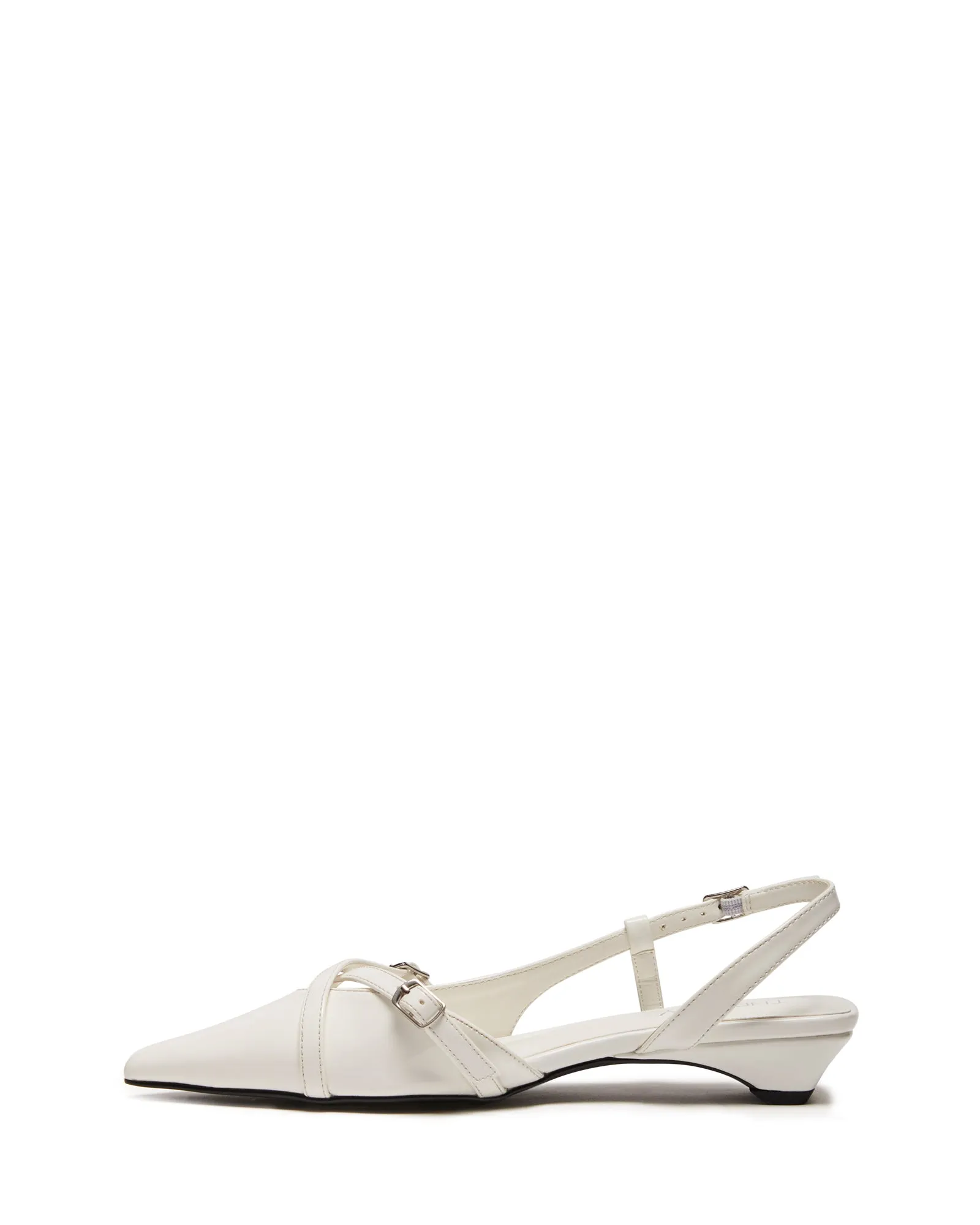 Contender Slingback Heel White Patent