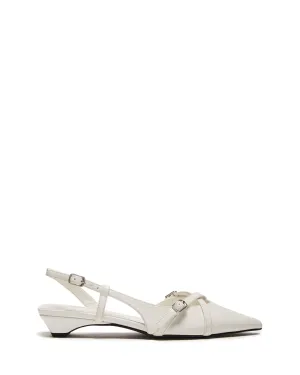 Contender Slingback Heel White Patent