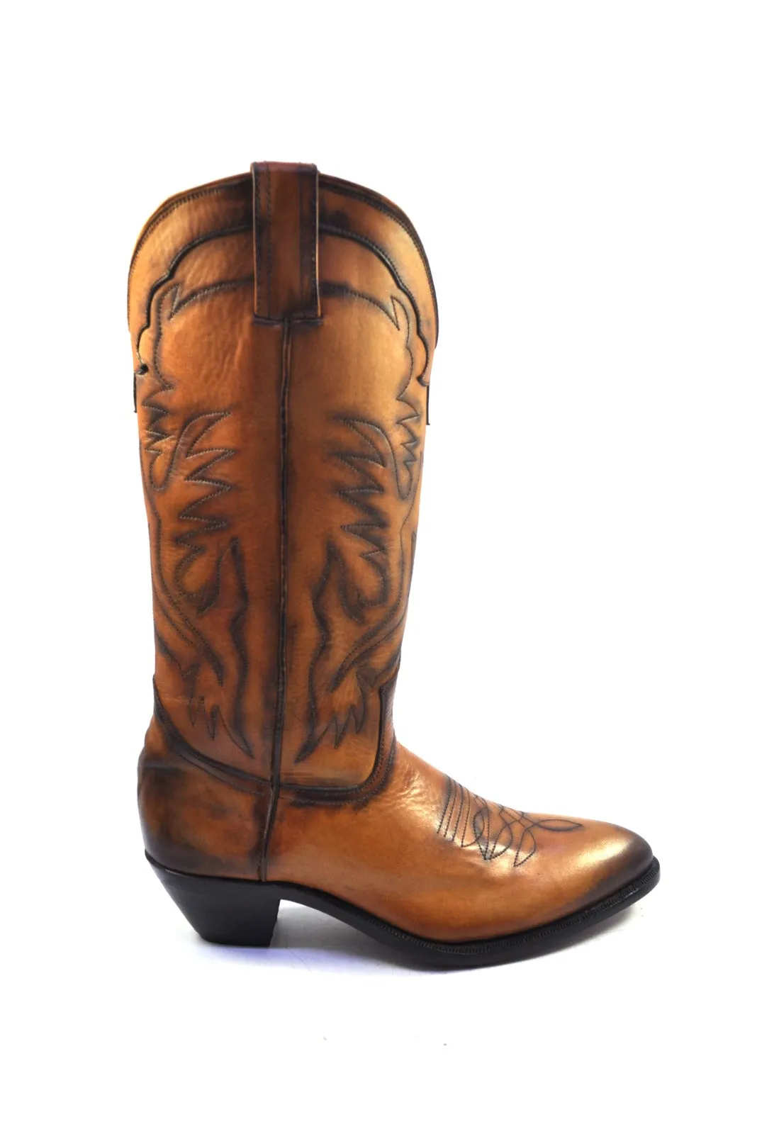 Cowboy Boots - Tan Leather