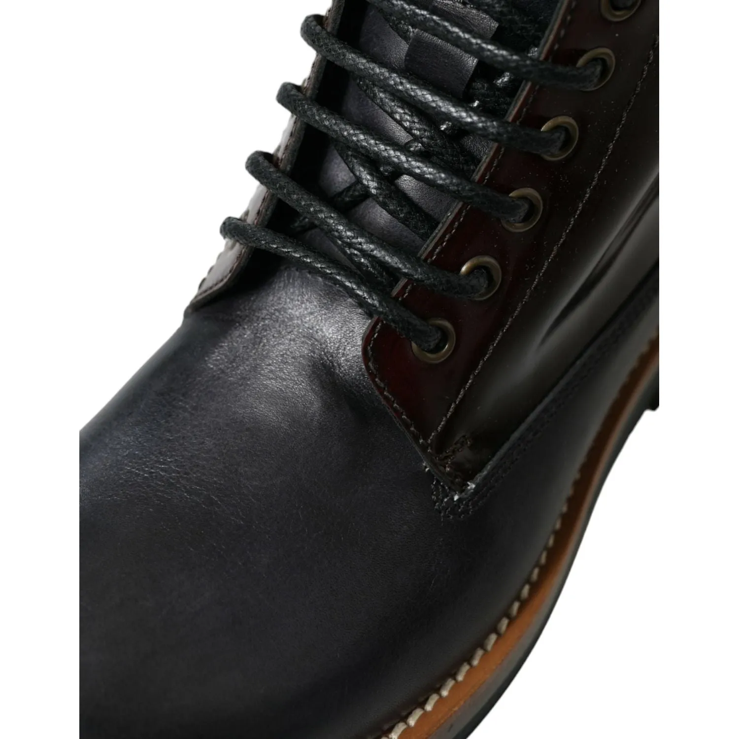 Dolce & Gabbana Elegant Bi-Color Leather Boots