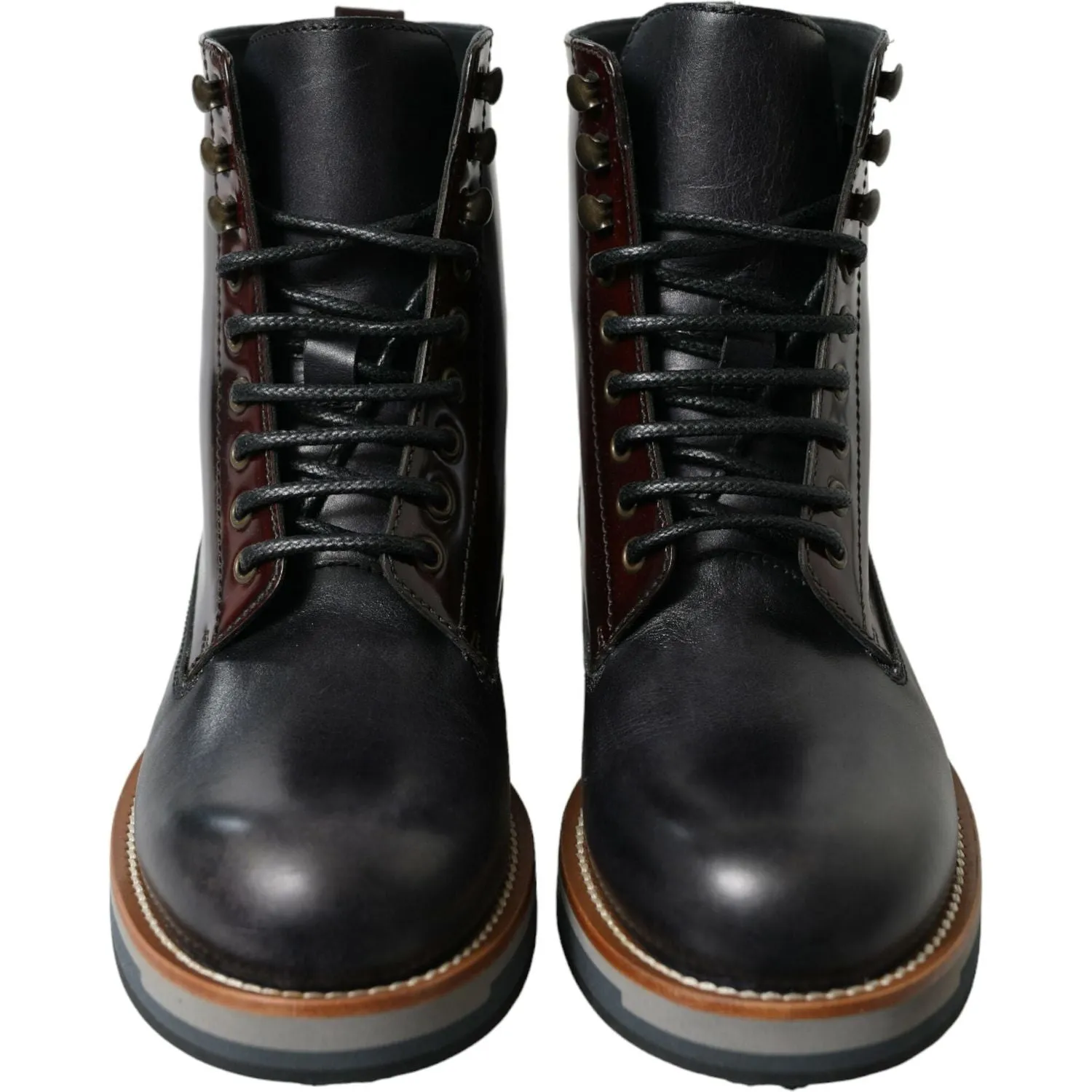 Dolce & Gabbana Elegant Bi-Color Leather Boots