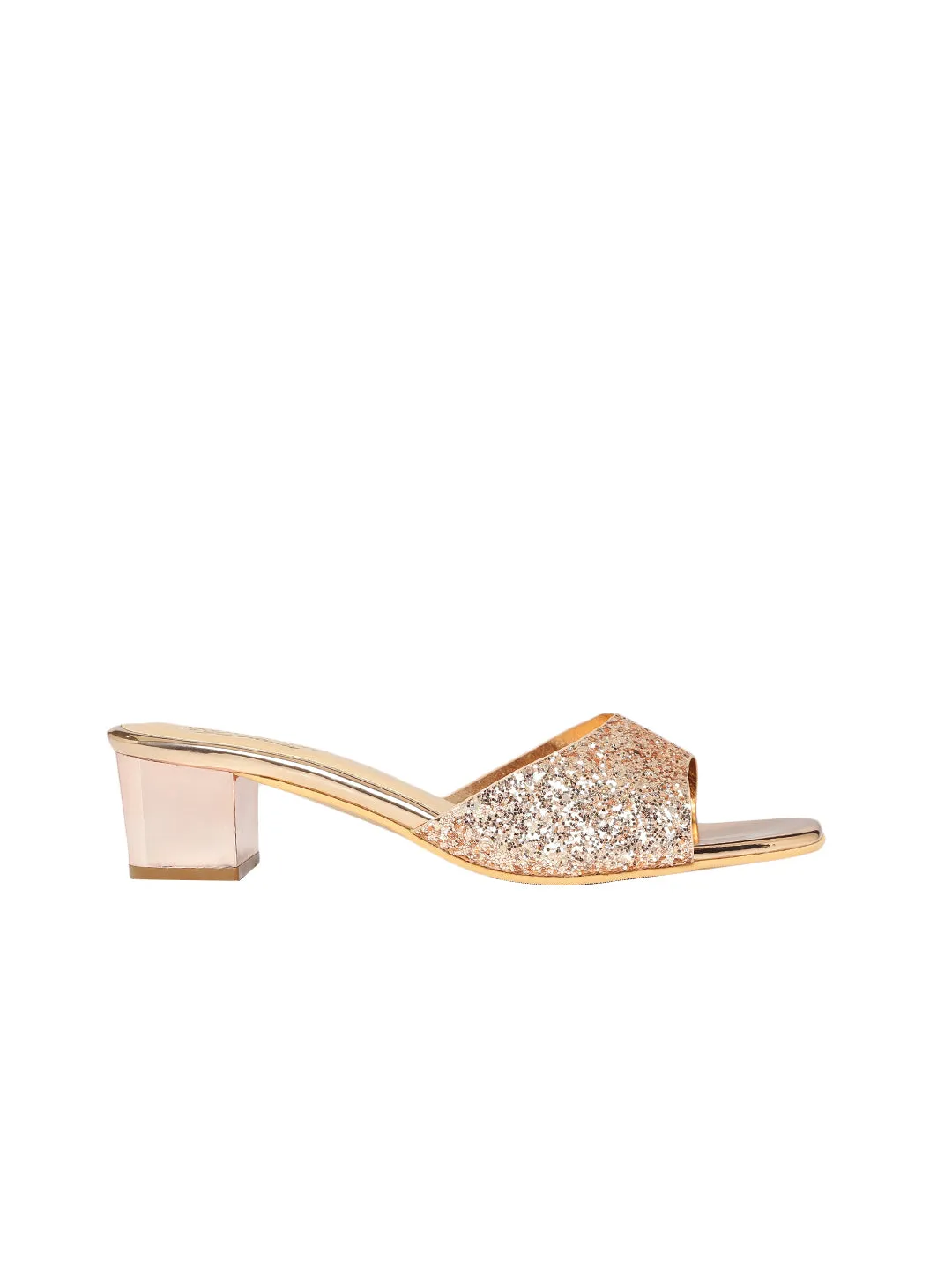 Elena Gold Block Heels