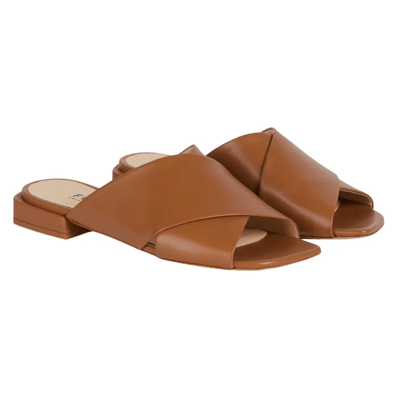 Furla Women's Cross Mule Sandals T.20 - Cognac