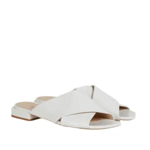 Furla Women's Cross Mule Sandals T.20 - Talco White