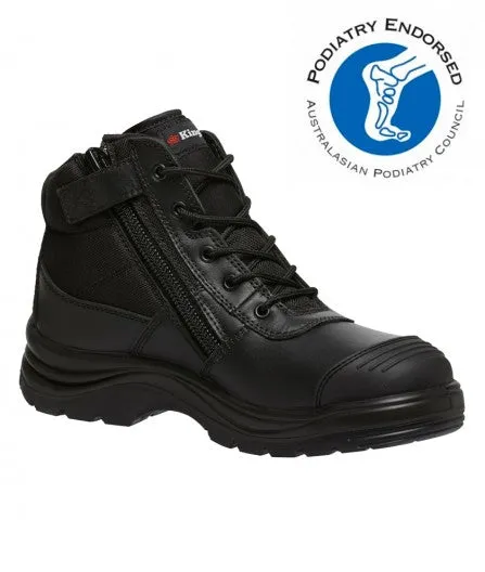 King Gee Tradie Zip/Lace Steel Cap Safety Work Boots (K27150)