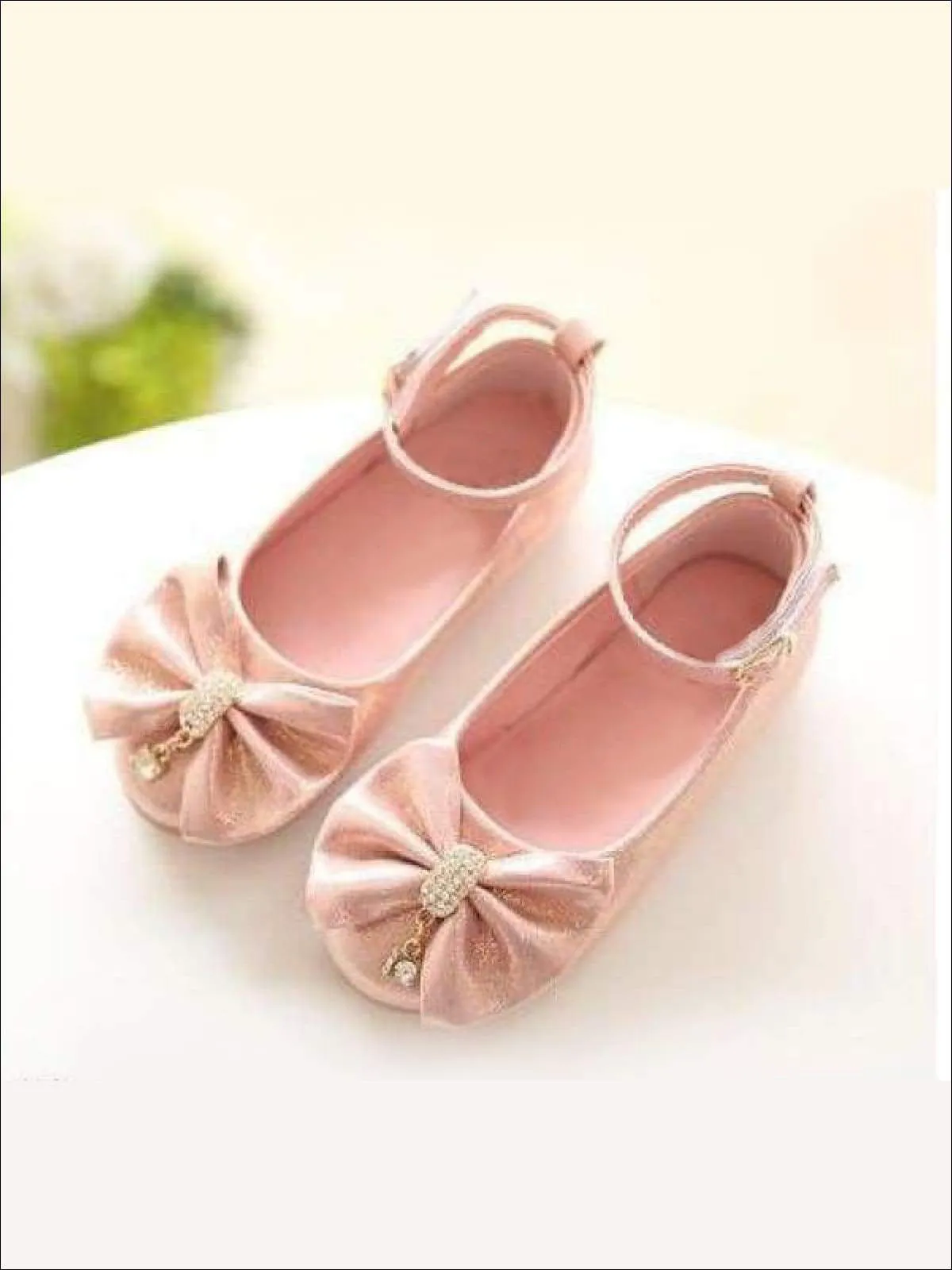 Little Royal Rhinestone Bow Flats By Liv and Mia