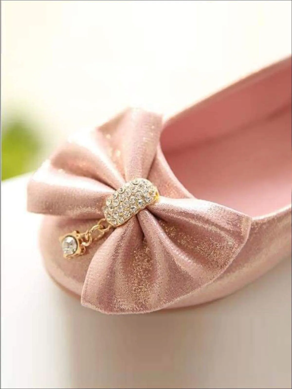 Little Royal Rhinestone Bow Flats By Liv and Mia