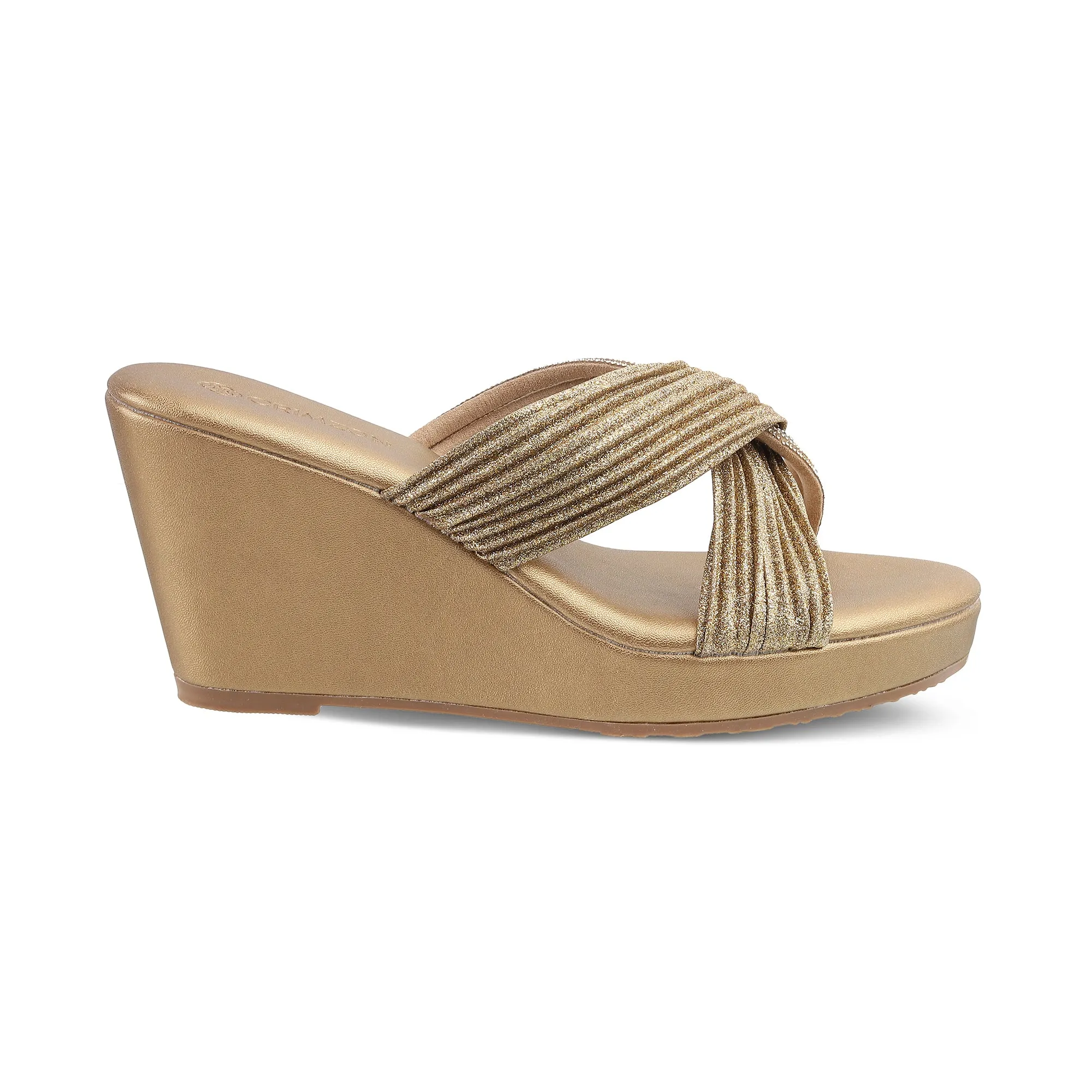 LULU- ANTIQUE GOLD WEDGES