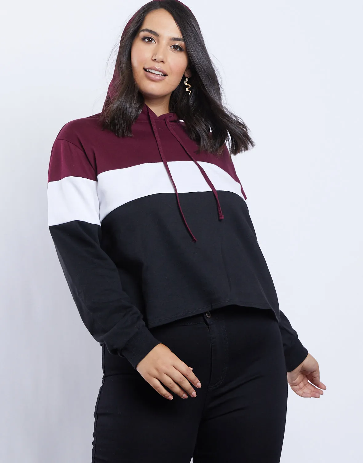 Plus Size Ava Colorblock Hoodie