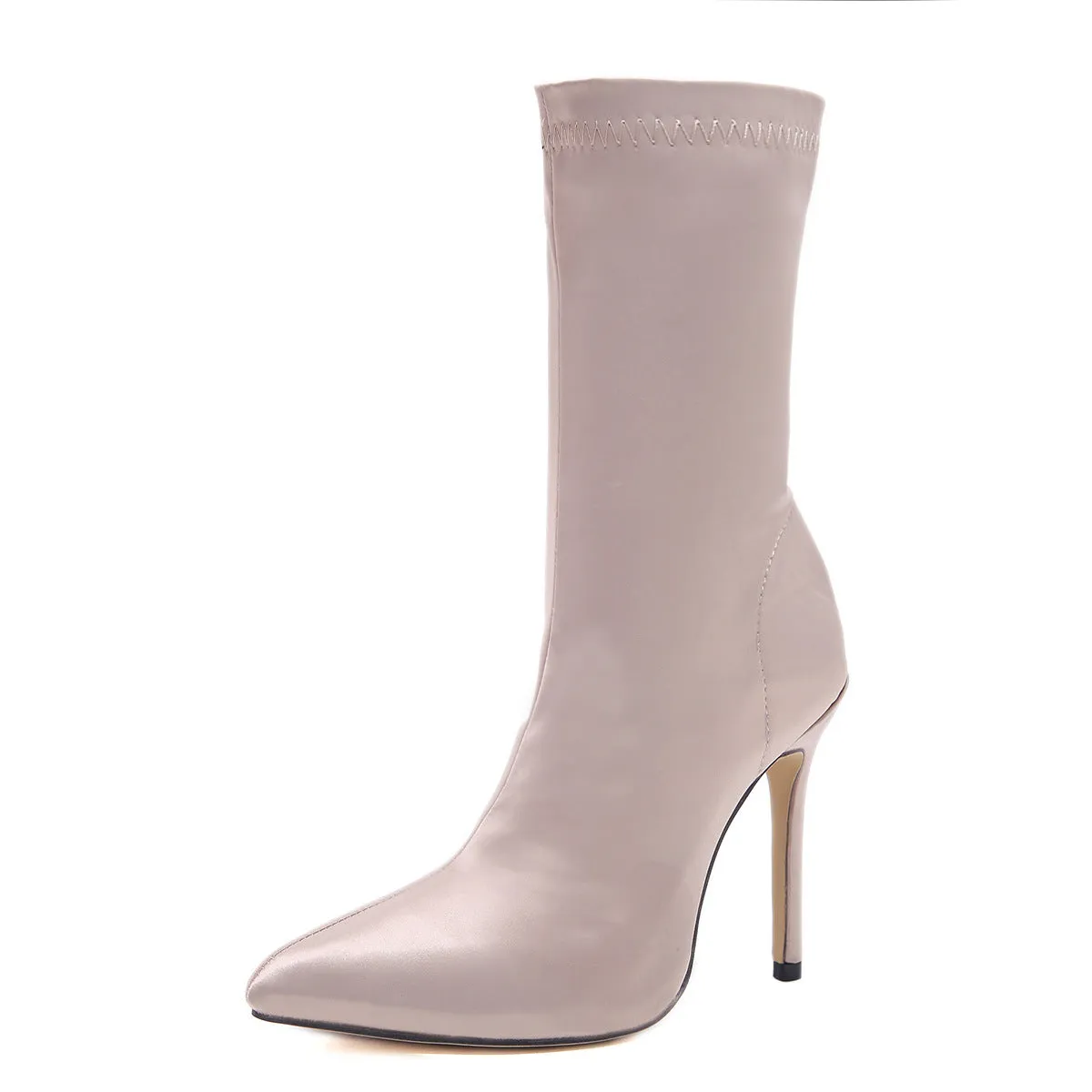 Sexy Pointed Toe High Heel Sock Boots