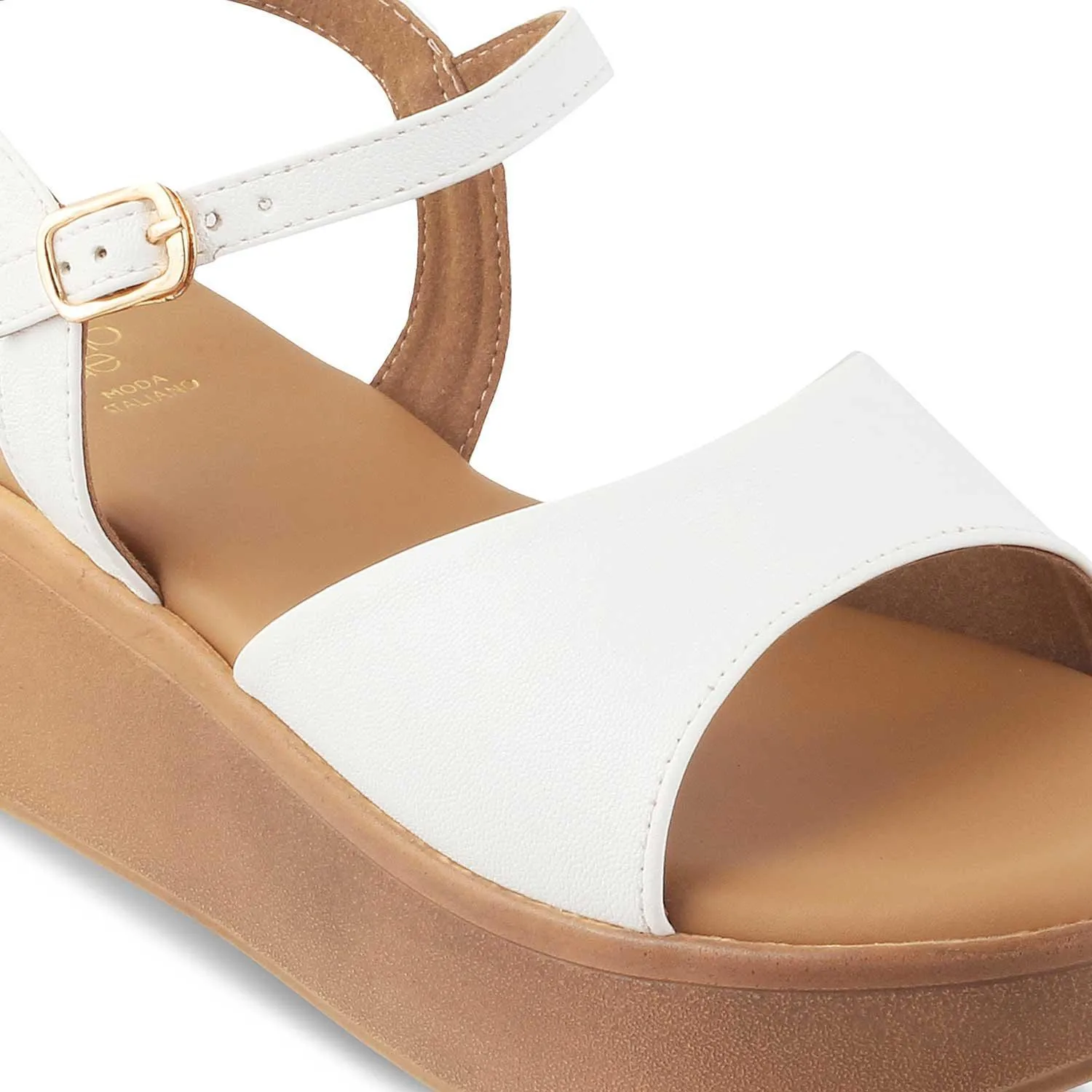 The Sin White Women's Dress Platform Wedge Sandals Tresmode