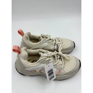 Women's Size 7, Beige & Orange Sneakers