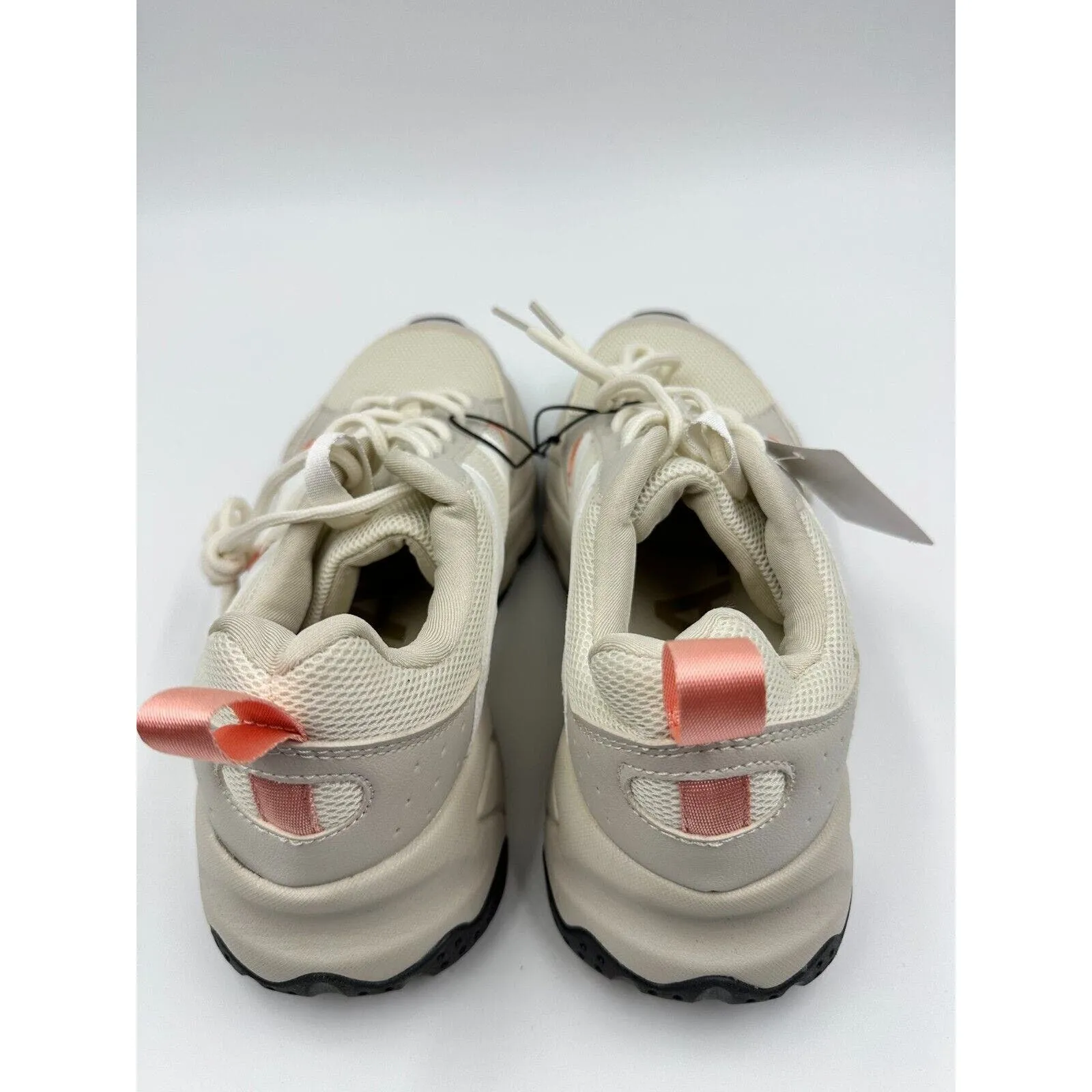 Women's Size 7, Beige & Orange Sneakers